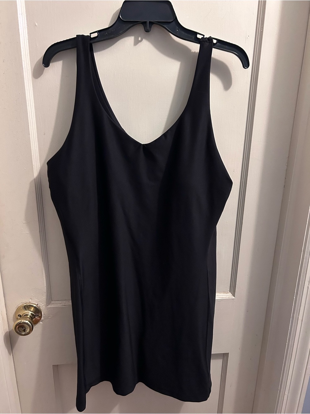 Old Navy Active PowerSoft Dress Black Womens XL Shelf Bra Built in Shorts